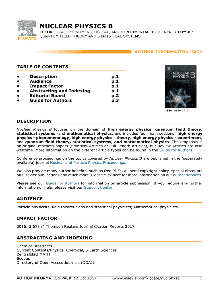 Fillable online nuclear physics b fax email print pdffiller