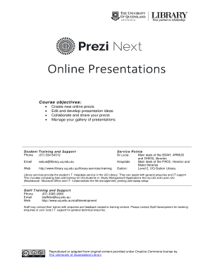 Create new online prezis