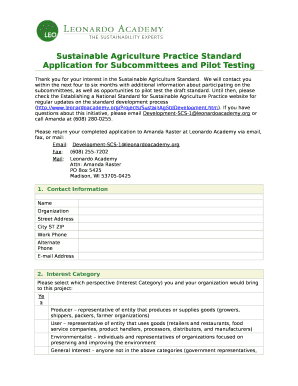 Sustainable Agriculture Practice Standard