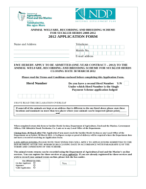 ANIMAL WELFARE, RECORDING AND BREEDING SCHEME