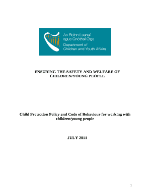 Child Protection Policy and Code of Behaviour for working with children/young people