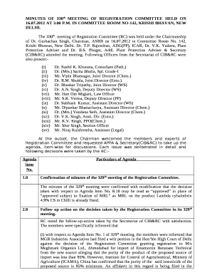 IN COMMITTEE ROOM NO-142, KRISHI BHAVAN, NEW DELHI