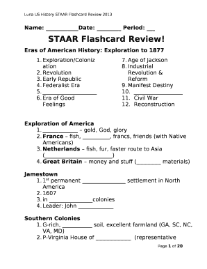 STAAR Flashcard Review