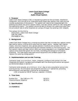 Lewis-Clark State College (LCSC) is requesting quotes for the purchase, installation, integration, and training of an Integrated Audio Video (AV) System that captures and records audio/video of simulations