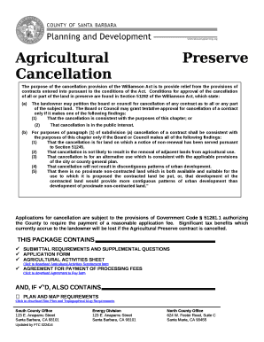 Agricultural Preserve Cancellation