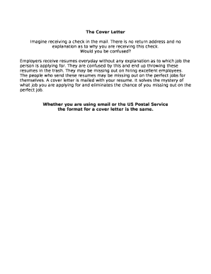 Imagine receiving a check in the mail