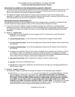 Who needs to complete THE SEPARATION/clearance process