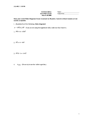 SECOND EXAMClass Hour