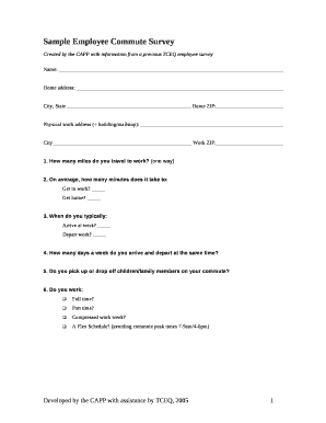 sample employee survey