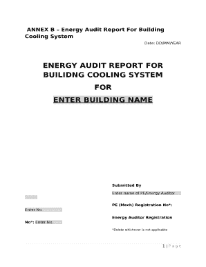 ANNEX B Energy Audit Report For Building Cooling System