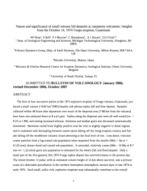 Nature and significance of small volume fall deposits at composite volcanoes: Insightsfrom the October 14, 1974 Fuego eruption, Guatemala