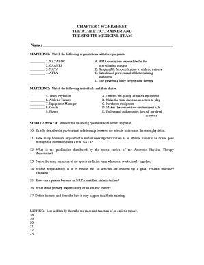 THE ATHLETIC TRAINER AND