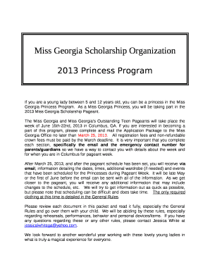 miss georgia princess program