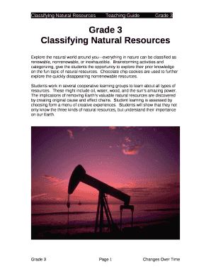 Classifying Natural ResourcesTeaching GuideGrade 3