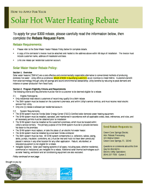 To apply for your $300 rebate, please carefully read the information below, then complete the Rebate Request Form