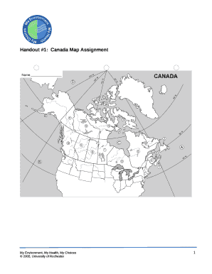 Handout #1:Canada Map Assignment