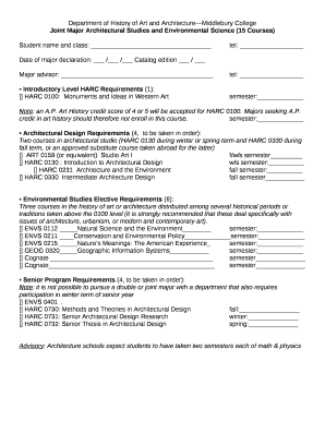 Joint Major Architectural Studies and Environmental Science (15 Courses)