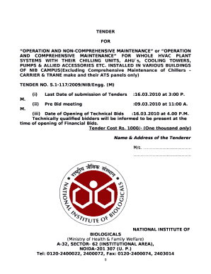 OPERATION AND NON-COMPREHENSIVE MAINTENANCE or OPERATION AND COMPREHENSIVE MAINTENANCE FOR WHOLE HVAC PLANT SYSTEMS WITH THEIR CHILLING UNITS, AHUs, COOLING TOWERS, PUMPS & ALLIED ACCESSORIES ETC