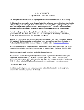 Architectural services relating to the design of a building to be used as a municipal court and public safety building