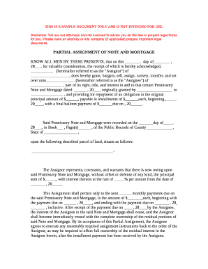 assignment of note and mortgage