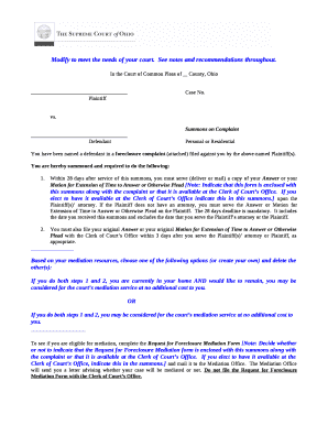 Modify to meet the needs of your court