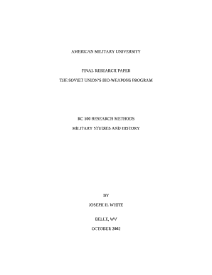 THE SOVIET UNIONS BIO-WEAPONS PROGRAM