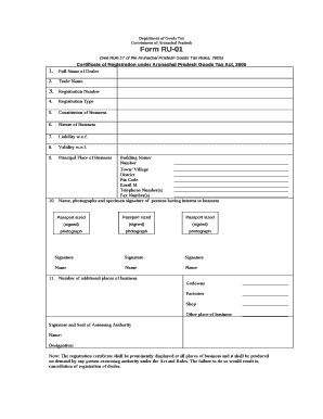 Form RU-01