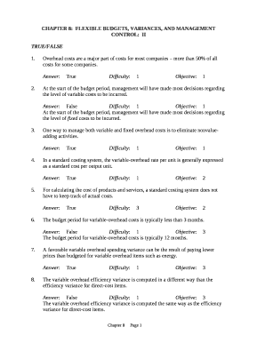 CHAPTER 8:FLEXIBLE BUDGETS, VARIANCES, AND MANAGEMENT