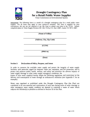 For a Retail Public Water Supplier