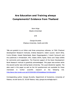 Are Education and Training always Complements