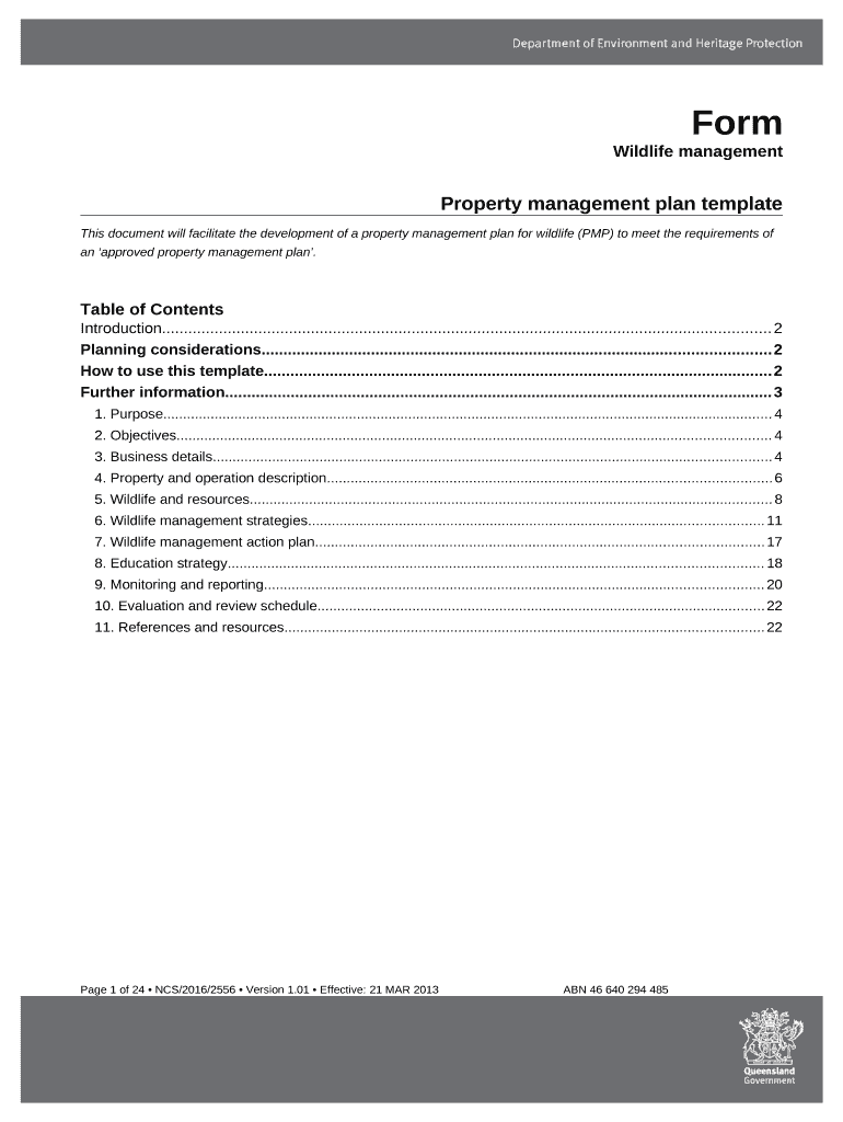 Property management plan template Doc Template pdfFiller