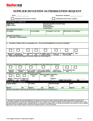 deviation authorization