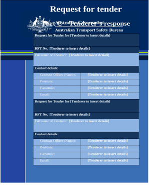 Attachment 1 - Tenderers Details