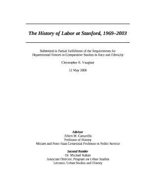 The History of Labor at Stanford, 19692003