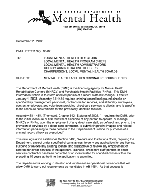 LOCAL MENTAL HEALTH DIRECTORS