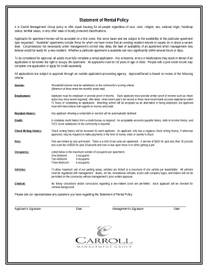 It is Carroll Management Group policy to offer equal housing for all people regardless of race, color, religion, sex, national origin, handicap status, familial status, or any other state or locally protected classifications