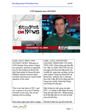 Hc ting anh qua CNN Students News