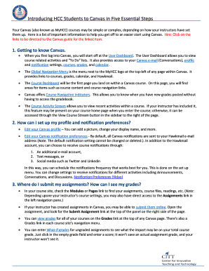 Introducing HCC Students to Canvas in Five Essential Steps