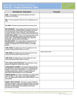 Fillable Online Form 2C Project Information Table Fax Email Print ...