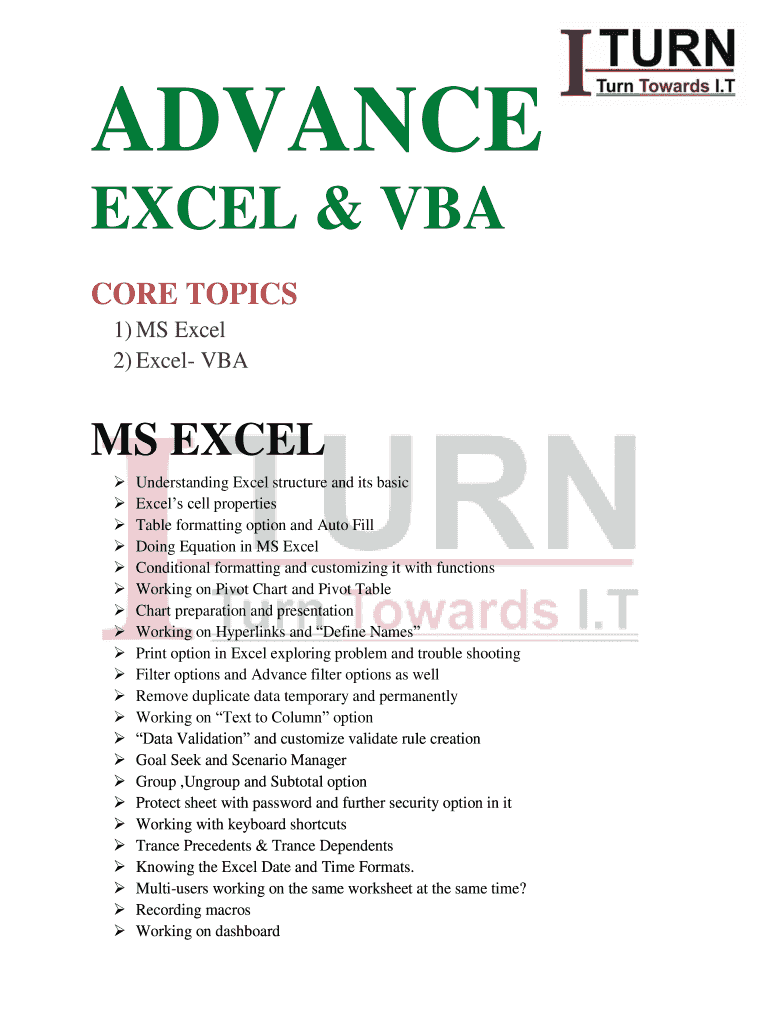Fillable Online EXCEL & VBA Fax Email Print - pdfFiller