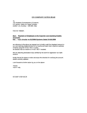 Company leter head