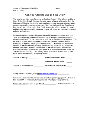 Advanced Functions and ModelingName