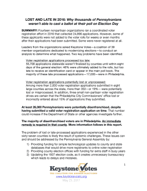 LOST AND LATE IN 2016: Why thousands of Pennsylvanians