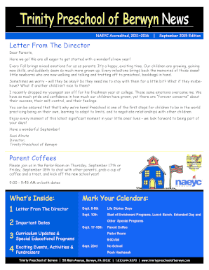 Trinity Preschool of Berwyn News