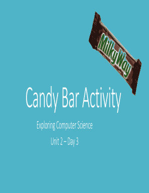 Fillable Online Candy Bar Activity Fax Email Print - pdfFiller