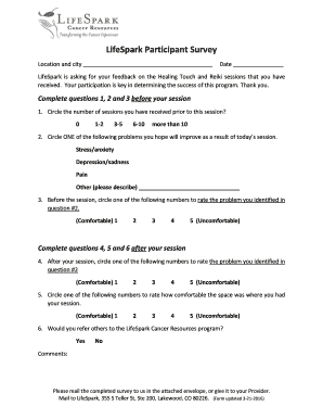 LifeSpark Participant Survey