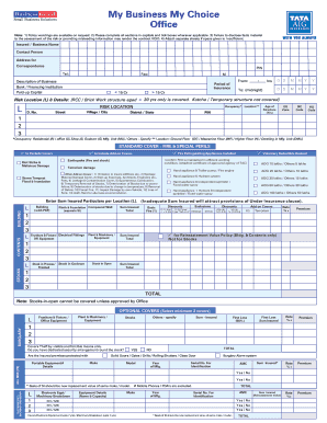 Business Insurance Proposal Form