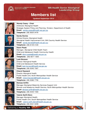 Fillable Online Members list Fax Email Print - pdfFiller
