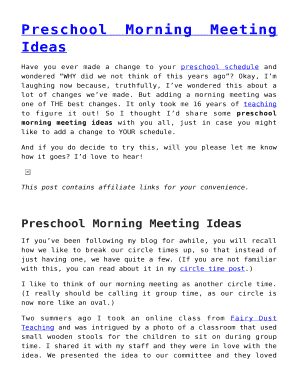 Have you ever made a change to your preschool schedule and