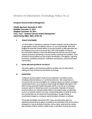 Division of Information Technology Policy 16